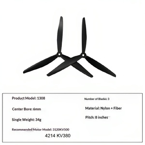 Hélices de drone de course FPV en nylon et fibre de carbone à trois pales 1310 de 13 pouces – Accessoires - Product Image 5