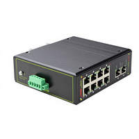 Switch PoE Industrial Administrado ONV de 10 Puertos Gigabit E, IPS53108PFM con Función QoS, Capacidad de 20 Gbps, Half-Duplex