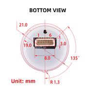 Módulo de Sensor de Huella Dactilar Capacitivo S80R, 50 Capacidades, Resistente a Arañazos 4H, ±15KV ESD, para Cerraduras de Cajones y Armarios