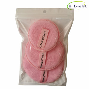 Tampons en tissu microfibre doux de couleur rose <span class=keywords><strong>démaquillant</strong></span> bouffée serviette de nettoyage de visage <span class=keywords><strong>réutilisable</strong></span> Double face - Product Image 6