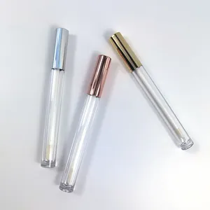 인기있는 2.8ml 라운드 빈 스프레이 Metalization UV 코팅 립글로스 튜브 컨테이너 도매 사용자 정의 로고