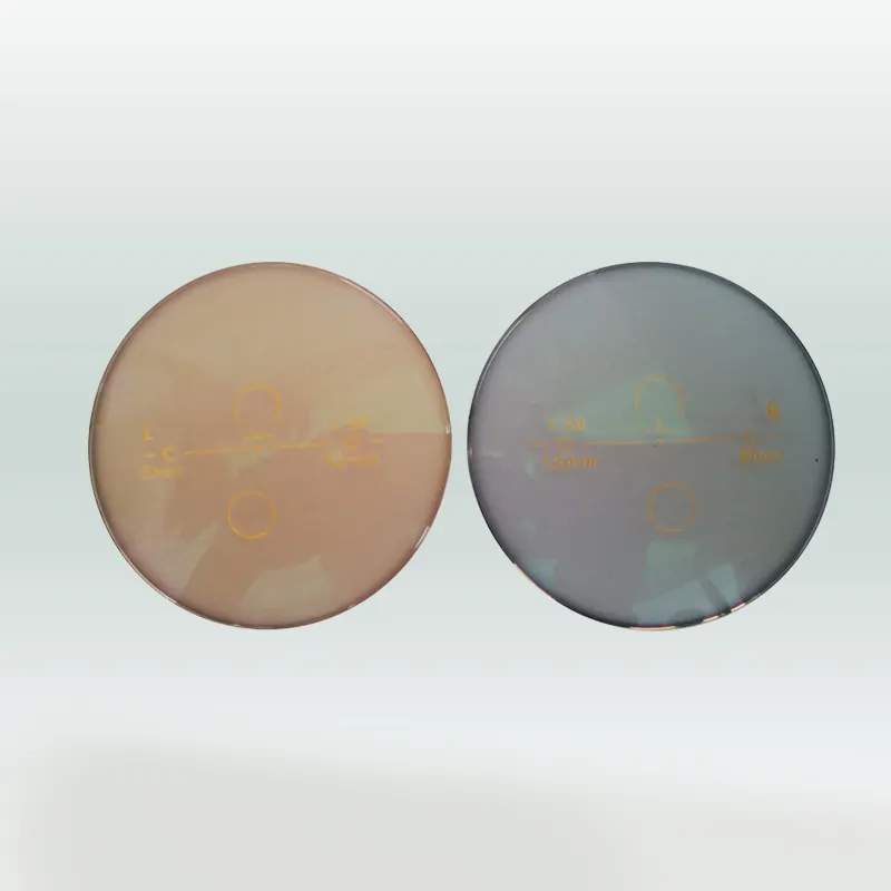 OEM Index 1.61 Eyeglasses Lenses Photochromic Brown Pink Single Vision Resin Optical Lens