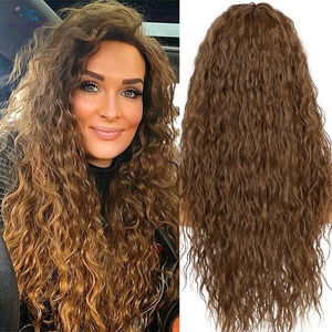 Peluca de encaje rizado para mujer, pelo sintético Jbrown negro 1B Rubio 613, rojo, marrón, gris, blanco, maquillaje diario, fiesta, regalo - Product Image 4
