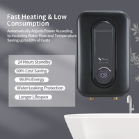 Chauffe-eau électrique instantané haute puissance 9KW 220-240V, protection multi-sécurité, pour salle de bain d'hôtel, douche continue