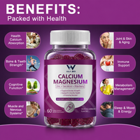 Gummies Calcium Magnésium Zinc Mousse de Mer Sureau Soutien Os et Dents OEM Marque Privée Complément Alimentaire