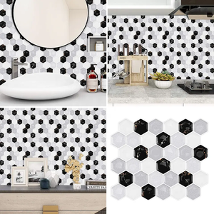 Autocollants muraux modernes pour les murs des chambres Papier peint pour les hôtels Carrelage à peler et à coller en 3d pour le dosseret Carreaux de céramique auto-adhésifs - Product Image 3