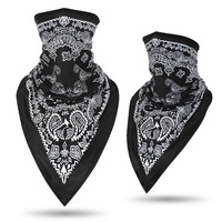 Bandana de cyclisme en tissu maillé respirant, conçu sur mesure, protection solaire, impression numérique, motif Paisley, masque facial rafraîchissant en polyester