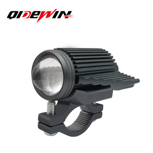 Qideguan Motorcycle Spotlight Led Headlight 12V Ip67 Dual Color White Yellow Aircraft Style For Electric Vehicles - Product Image 1