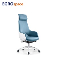 Chaise de bureau de direction pivotante réglable en cuir de luxe EGROspace pour réunions et conférences