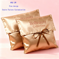 Sac enveloppe en satin personnalisé pour l'emballage des cheveux, avec rangement pour bonnet et perruque, pochette à cordon de luxe pour le marché américain et européen