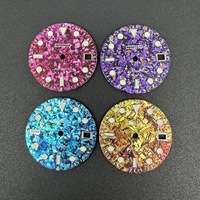 Nuovo Quadrante per Orologio Mod con Calendario Singolo, Indici Colorati Rotondi, 28,5mm, Compatibile con Movimento NH35