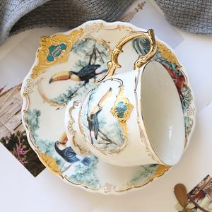 Ensemble de tasses et soucoupes à thé en porcelaine, style nordique, animaux de la jungle, pour salon, très vendu - Product Image 4