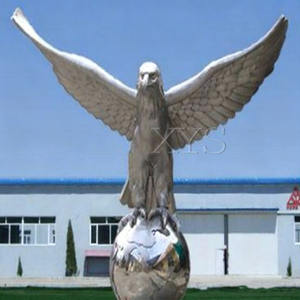 Sculture di Aquile a Grandezza Naturale in <span class=keywords><strong>Acciaio</strong></span> Inossidabile e Marmo, Statue di Animali per Esterni - Product Image 3