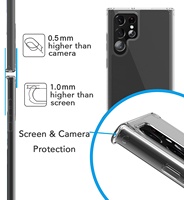 Étui de téléphone antichoc en TPU transparent de qualité supérieure Beiman pour S24 Ultra et S23 Ultra avec logo personnalisé