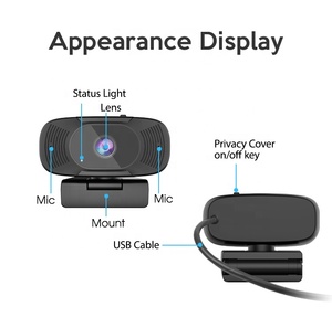 Cámara Web USB 1080p 30fps con Vista Amplia Automática de 96 Grados, Cámara para Computadora con Micrófono y Cubierta de Privacidad, Cámara Web 1080p 30fps - Product Image 2
