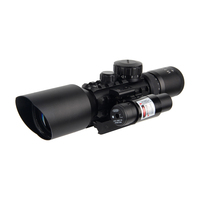 Lunette de chasse étanche avec viseur laser rouge 20 mm, réglable, 3-10x42, lentilles multicouches, réticule en alliage d'aluminium