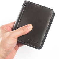 Dompet Pria Gaya Retro Kelas Atas dengan Bukaan Terbuka, Slot Kartu Ganda, Kapasitas Besar, Lapisan Poliester, Dompet Kulit PU