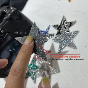 Bán buôn tinh thể thạch vá sắt trên năm sao nhọn Rhinestone dán - Product Image 2