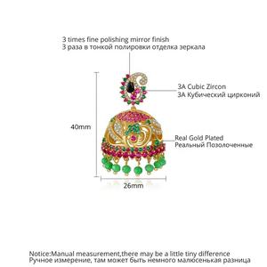 Gros Longue Bohême Indien Jhumka Perlée Gland Goutte Boucles D'oreilles pour Les Femmes De Mariage De Mariée Bling Mode Bijoux Cadeau De Noël - Product Image 2