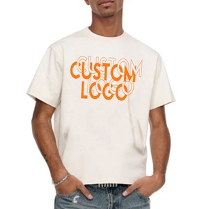 Streetwear Mock Neck Printing Distressed <b>T</b>-<b>Shirts</b> Thick <b>Collar</b> Heavyweight Men Custom Oversized <b>T</b>-<b>Shirt</b> Boxy Cropped <b>T</b> <b>Shirt</b> - Product Image 3