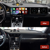 Reproductor de DVD para Auto Doble de 12.3 Pulgadas, Radio Android con Pantalla Táctil, Navegación GPS, Carplay para Porsche 911 Boxster Cayman 2012-2019