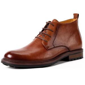 Chaussures de travail pour hommes en cuir véritable personnalisées, bottes courtes imperméables, style confortable, pour une utilisation en extérieur et sportive, style masculin - Product Image 5