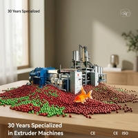 Ligne de production entièrement automatique d'aliments pour animaux de compagnie, machine d'extrusion d'aliments pour chiens et chats, emballage en acier inoxydable de qualité alimentaire, 100-150 kg/h