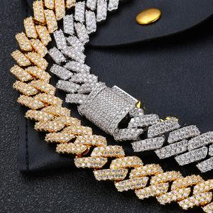 Chaîne cubaine VVS1 Urban Sovereignty en moissanite, argent 925, géométrie miroir-symétrique, plaqué or 18 carats, maille Miami, testée et approuvée - Product Image 4