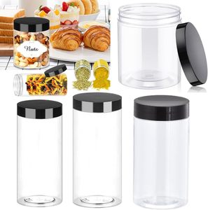 Frasco de Plástico Transparente de 500 ml con Tapa de Rosca para Almacenamiento de Té Aromatizado, Dulces, Miel, Galletas y Alimentos - Product Image 1