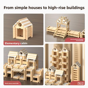 Blocchi di Costruzione Luban Mortise Tenon, Giocattolo Educativo per Bambini, Kit di Assemblaggio Pratico, Piccolo Architetto, Gioco di Costruzione in <span class=keywords><strong>Legno</strong></span> - Product Image 5