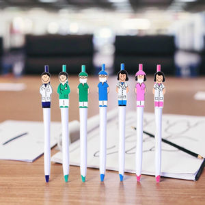 Pena perawat rumah sakit kustom pena klip Dokter plastik pulpen hadiah promosi medis dengan desain berbentuk tulang - Product Image 1