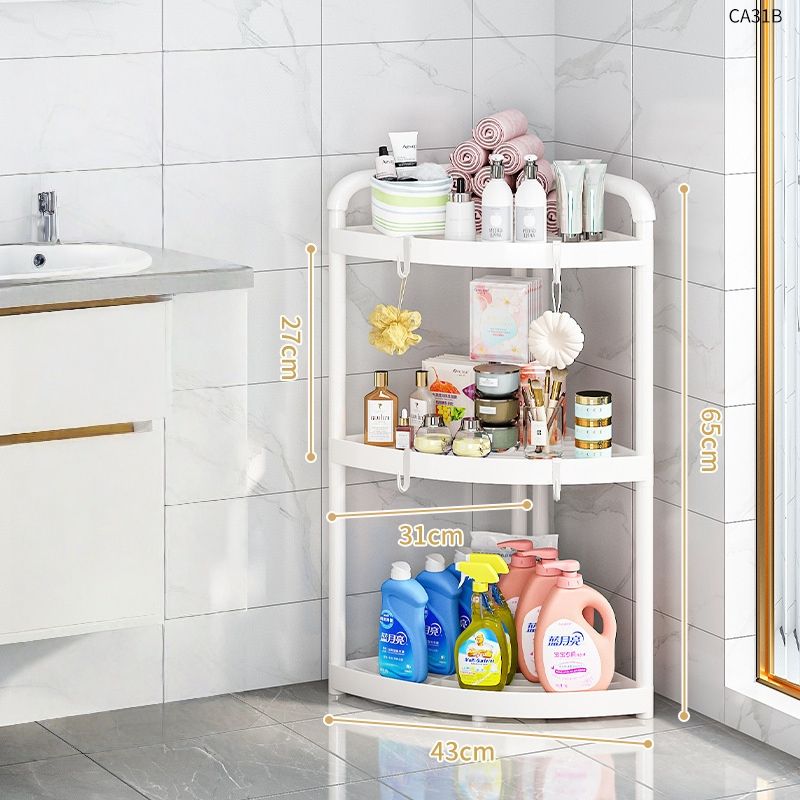 support d'angle blanc à trois niveaux