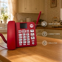 Teléfono Inalámbrico Fijo 4G-LTE PEAKSOUND P-620G con Sistema de Intercomunicación en Red para Tarjetas SIM