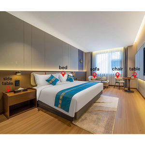 Muebles de hotel certificados para seguridad contra incendios, juego de dormitorio de grado comercial, cumplen con los estándares internacionales de adquisición para hoteles. - Product Image 1