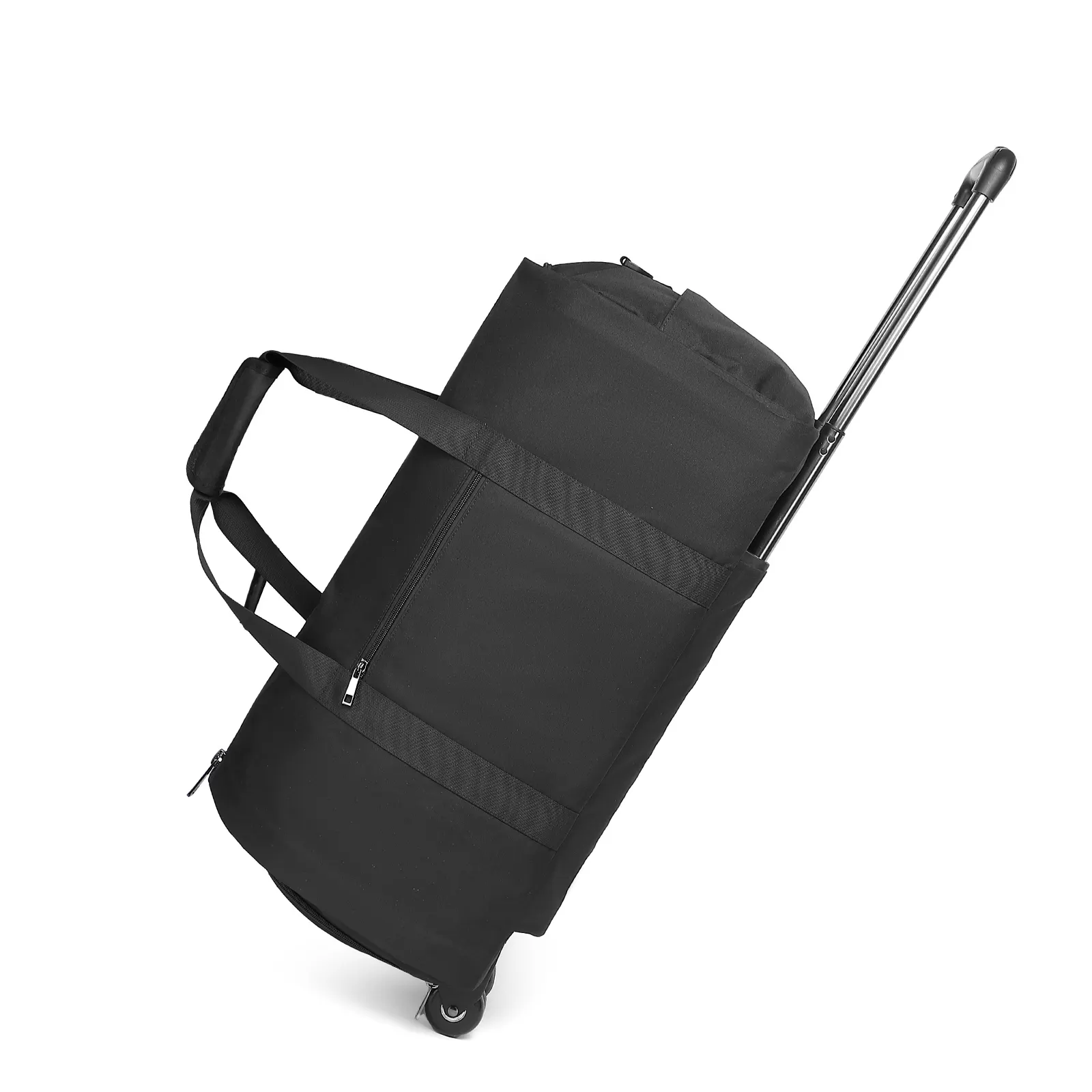 OEM đen Polyester Duffel túi phù hợp với túi du lịch du lịch chuyển đổi thực hiện trên túi may mặc với bánh xe