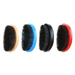 Cepillo para el Cabello de Uso Comercial con Cerdas de Jabalí Medianas o Suaves, Desenredante, de Madera, Curvo 360°, para Ondas, Marca Privada para Barbería - Product Image 1