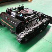 Robot pemotong rumput pengendali jarak jauh pendakian 45 ° dengan salju POW GPS mendorong sendiri mesin pemotong diam Zero-turn harga rendah
