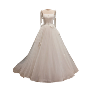 <span class=keywords><strong>Vestido</strong></span> de boda y cumpleaños de satén blanco para adultos para banquetes y estudios fotográficos ceremonias de compromiso para comercio exterior - Product Image 1