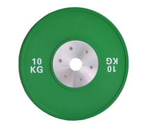 Placa de agarre de hierro fundido con logotipo personalizado de 5, 10, 15, 20, 25 kg, disco de parachoques de goma colorido para gimnasio, fitness, barra, pesas olímpicas - Product Image 3