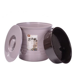 Tea Dregs <b>Bucket</b> 6-10L <b>With</b> <b>Lid</b> Tea Ceremony Accessories Household Plastic Small Tea <b>Bucket</b> - Product Image 5