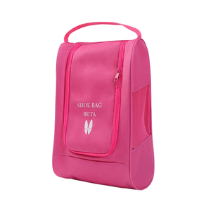 Sac de rangement pour chaussures de voyage, portable, durable, réutilisable, écologique, en polyester imperméable, avec fermeture éclair et cordon de serrage, noir, pour hommes - Product Image 1
