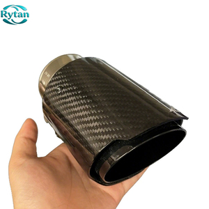 Puntas de <span class=keywords><strong>escape</strong></span> de fibra de carbono Rytan Factory, universales <span class=keywords><strong>para</strong></span> automóvil, de acero inoxidable y fibra de carbono brillante, <span class=keywords><strong>para</strong></span> <span class=keywords><strong>Akrapovic</strong></span>, con interior negro. - Product Image 3