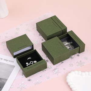 Sang Trọng Thân Thiện Với Môi Tông Hộp Đồ Trang Sức Với Biểu Tượng Tùy Chỉnh Ngăn Kéo Bao Bì Cho Vòng Cổ Vòng Bông Tai Quà Tặng Khay Túi Hiển Thị - Product Image 5