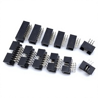 Connecteur JTAG en cuivre à trou traversant, type corne de taureau simple, 254 mm, 6P-26P, fabriqué en Chine, modèle non spécifié