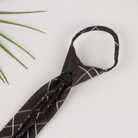 Cravate en sergé décontracté en polyester de 7 cm pour uniforme scolaire et administration des affaires, Zhejiang Shengzhou