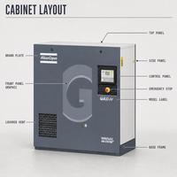Compresseur d'air vertical compact Atlas Copco GA 11 FF avec contrôleur tactile toutes fonctions et sécheur intégré – Vente en gros OEM