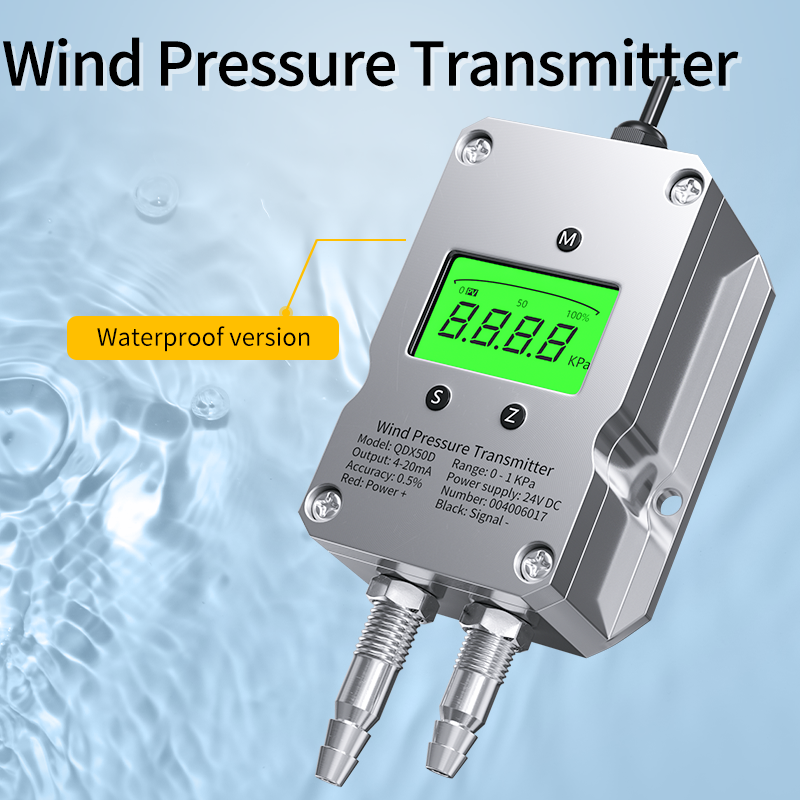 4-20mA RS485 Analog Waterproof Wind Pressure Sensors LCD Digital ...