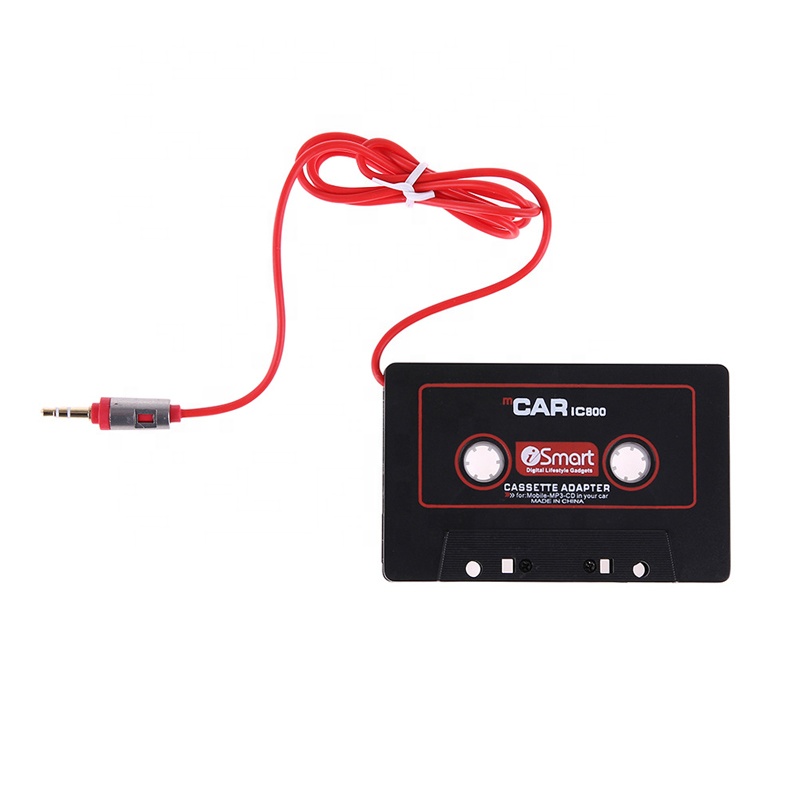 Adattatore per cassetta Audio Stereo per auto di colore bianco nero universale da 110cm per telefono adattatore per nastro Audio per lettore CD MP3 spina Jack da 3.5mm