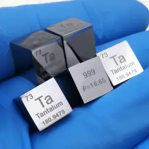 99.95% Cube d'élément métallique au tantale de haute pureté de 0.39 pouces en stock