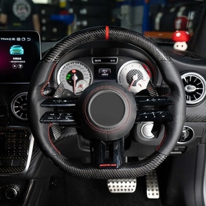 <span class=keywords><strong>Volant</strong></span> en fibre de carbone à fond plat personnalisé pour <span class=keywords><strong>Mercedes</strong></span> Benz AMG A45 G63 C63 E63 S63 W213 G500 GLA45 GLS63 W204 W205 - Product Image 4